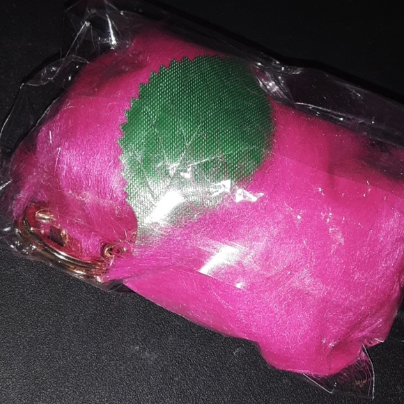 Hot New Item ❤ Cherry Pompom Bag Charm- fuchsia - Picture 4 of 4